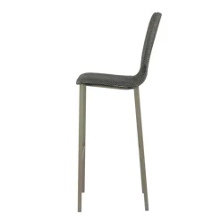 Koko Mobliberica® Tabouret de bar dossier haut en tissu