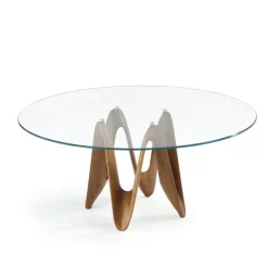 Lambda Sovet® Table ronde design en verre