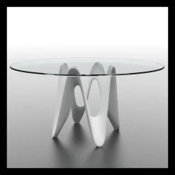 Lambda Sovet® Table ronde design en verre