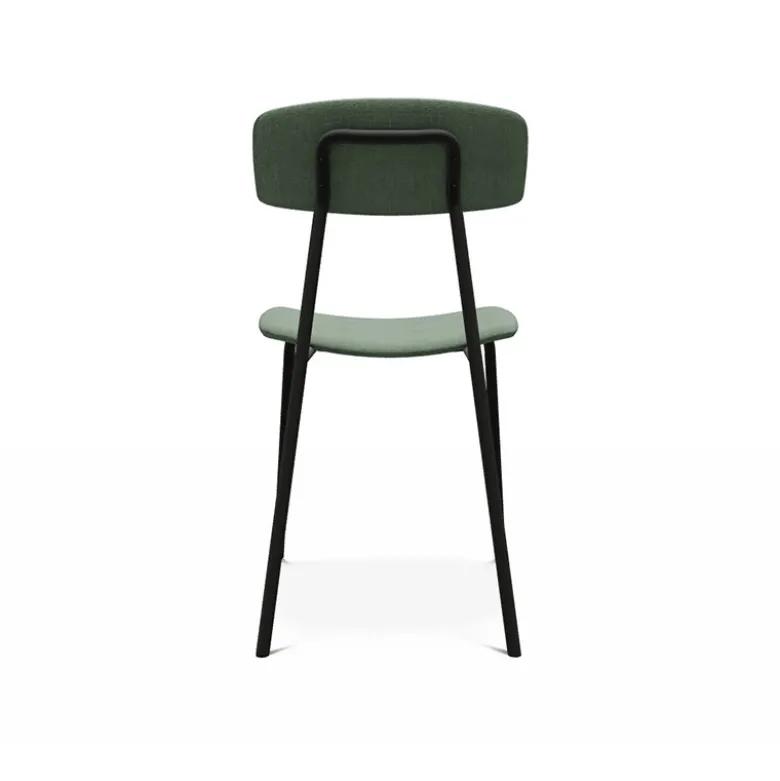 Lazio Chaise en tissu de style rétro fabriquée en Belgique