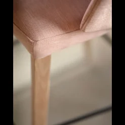 Lena Mobitec ® Tabouret snack en tissu avec accoudoirs et pieds en bois