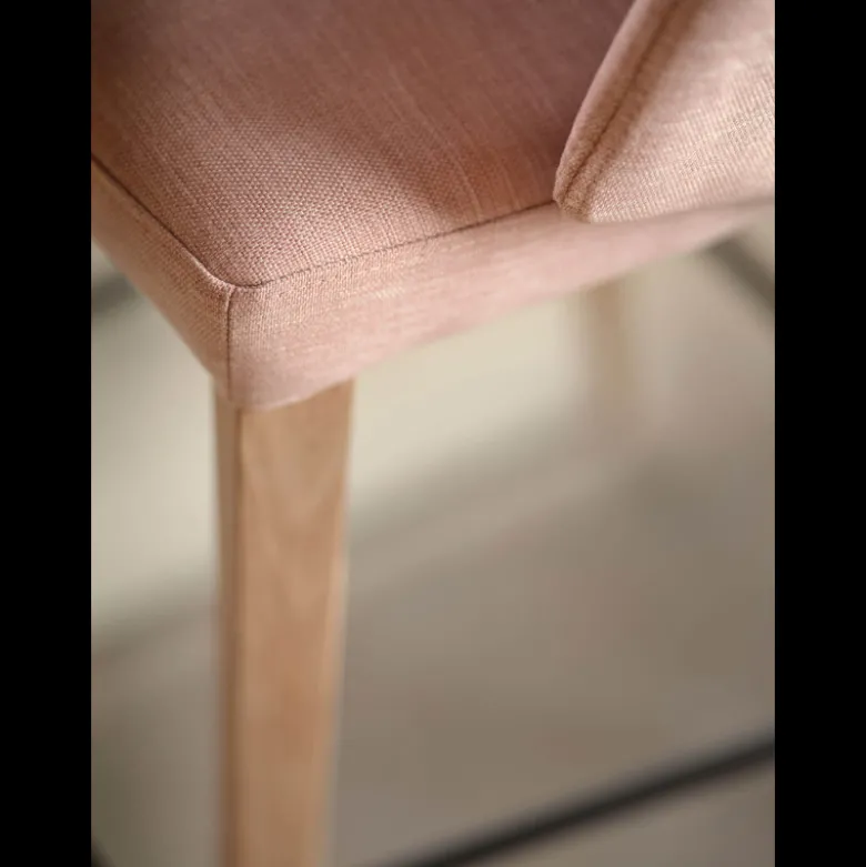 Lena Mobitec ® Tabouret snack en tissu avec accoudoirs et pieds en bois