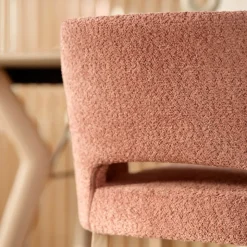 Lena Mobitec ® Tabouret snack en tissu avec accoudoirs et pieds en bois