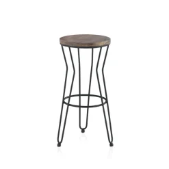 Lisboa Tabouret haut sans dossier design industriel