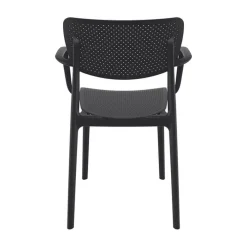 Loft Chaise de jardin micro perforée avec accoudoirs