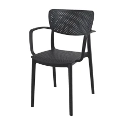 Loft Chaise de jardin micro perforée avec accoudoirs