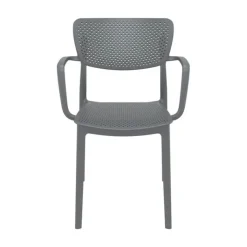 Loft Chaise moderne avec accoudoirs en polypropylène micro perforé