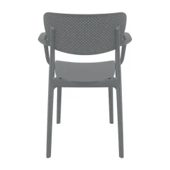 Loft Chaise moderne avec accoudoirs en polypropylène micro perforé