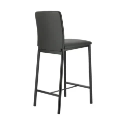 Loft Tabouret snack contemporain en simili et métal