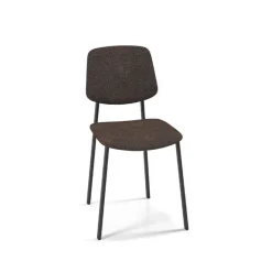 Lugano Chaise de séjour en tissu et pieds en métal