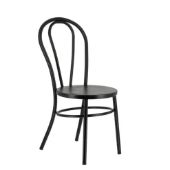 MadinaChaise bistrot vintage en métal noir