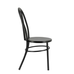 MadinaChaise bistrot vintage en métal noir