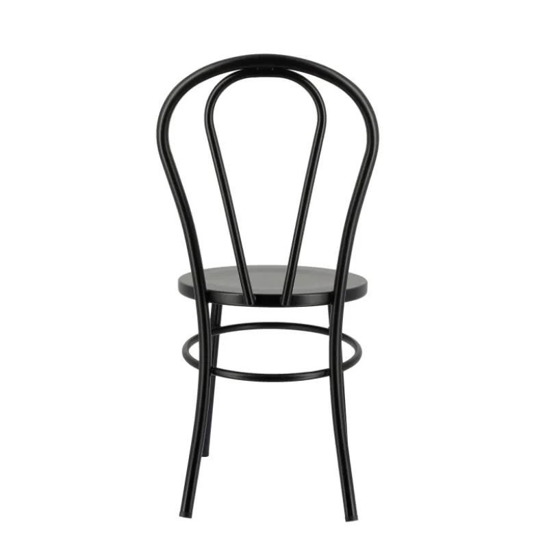 MadinaChaise bistrot vintage en métal noir