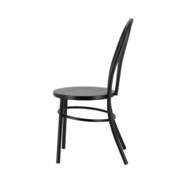 MadinaChaise bistrot vintage en métal noir