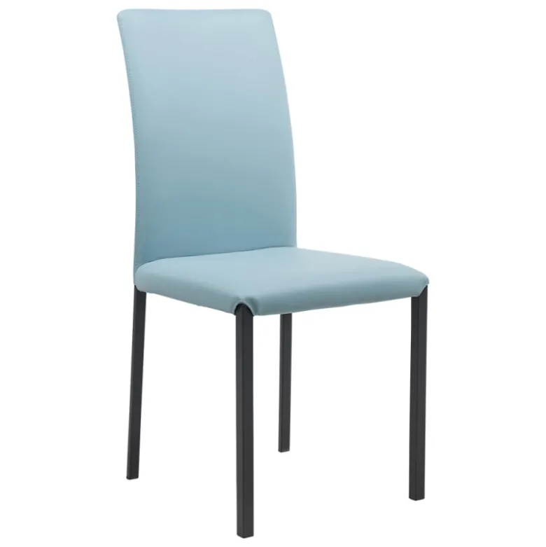 Marion H Chaise de salle à manger contemporaine en synthétique et métal