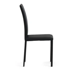 Marion H Chaise de salle à manger contemporaine en synthétique et métal