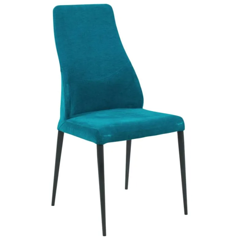Mathilde Chaise de salle à manger italienne moderne en tissu et métal