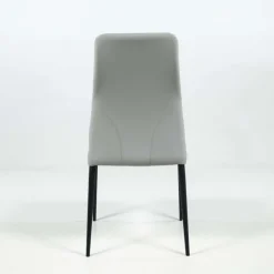 Mathilde Chaise de séjour moderne italienne en synthétique et pieds en métal
