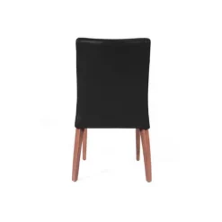 Matias stack Chaise confortable empilable en simili avec pieds en bois