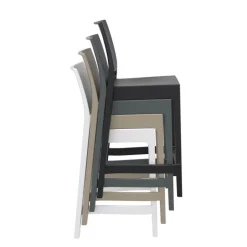 Maya Tabouret snack moderne empilable en polypropylène