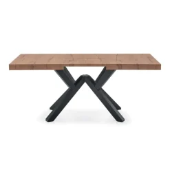 Mikado Connubia© Table extensible design en mélaminé avec pieds en bois