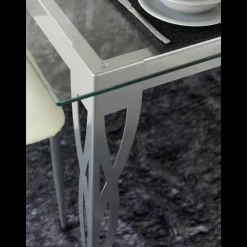 Milos Table provençale en métal rectangulaire