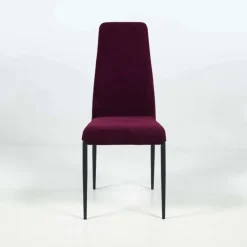 Mirta Chaise de séjour moderne en tissu et pieds en métal