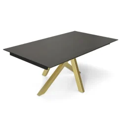 Moon Table design extensible en Dekton avec pied central