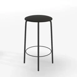 Nantes Tabouret snack sans dossier assise en tissu rembourrée
