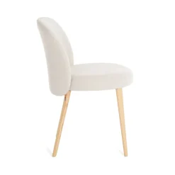 Neo Mobitec ® Chaise cosy confortable en tissu et pieds bois