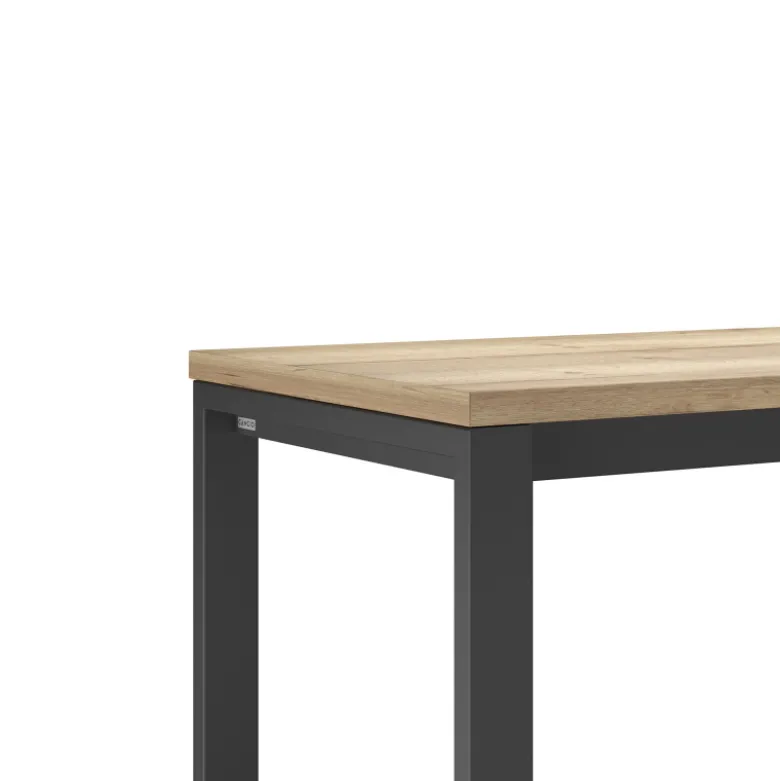 Neox Table snack en stratifié pieds forme traineau en métal faible profondeur