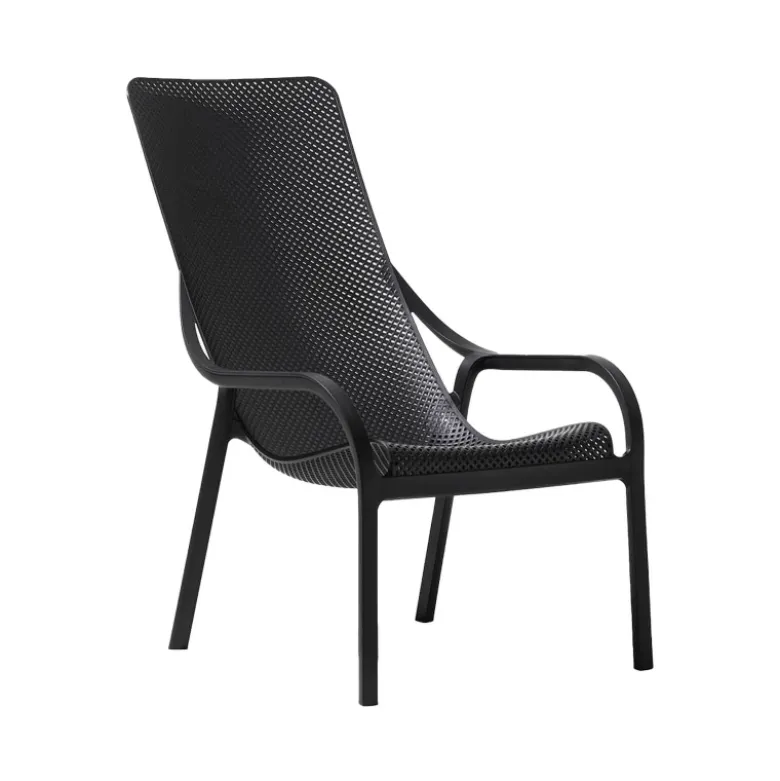 Net Lounge Fauteuil lounge extérieur en polypropylène recyclable empilable