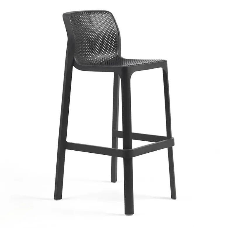 Net Tabouret haut empilable en polypropylène