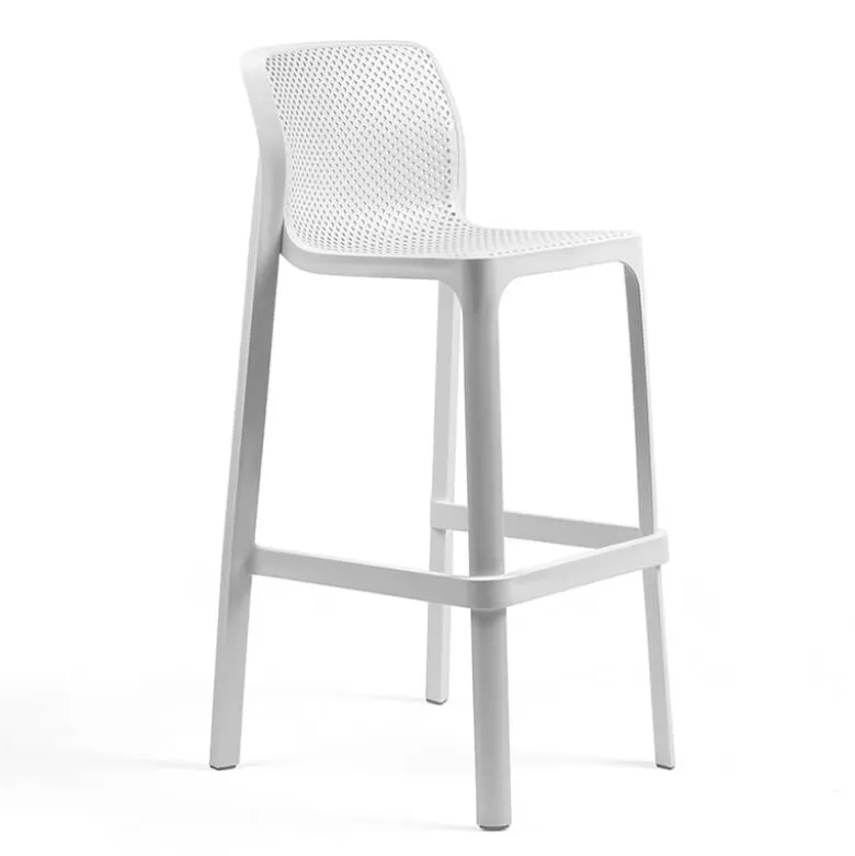 Net Tabouret haut empilable en polypropylène
