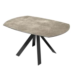 New AustinTable moderne en céramique extensible avec pieds en métal noir