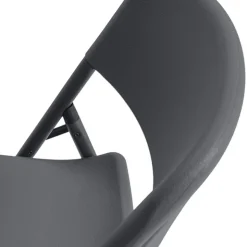 NormanChaise pliante en polyéthylène gris foncé