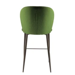 Odette Tabouret snack moderne en tissu avec pieds en métal
