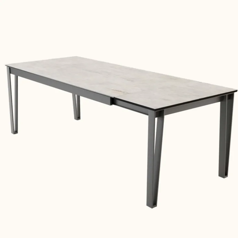 Okaso Table extensible moderne en céramique pieds en épingle