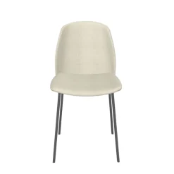 Olivia Chaise tendance en tissu et pieds métal
