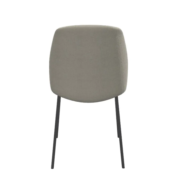 Olivia Chaise tendance en tissu et pieds métal