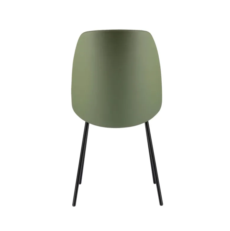 Olivia Chaise tendance rembourrée en simili avec pieds en métal