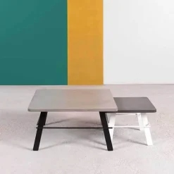 Opale Table basse design carrée en béton ciré fabrication française