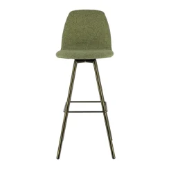 Osaka Tabouret de bar moderne en tissu et pieds en métal
