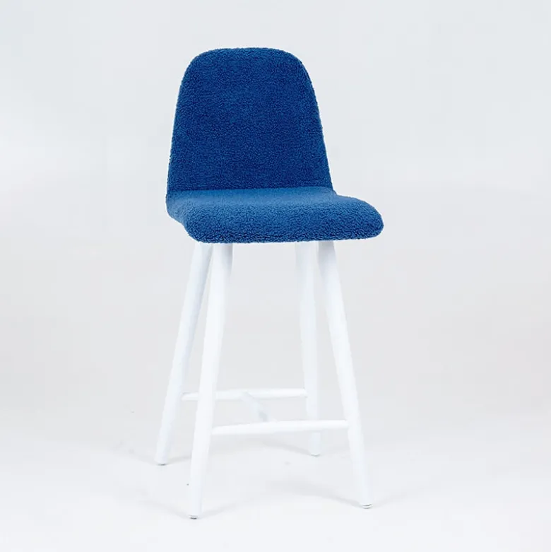 Pandora Tabouret snack en tissu et pieds en bois massif