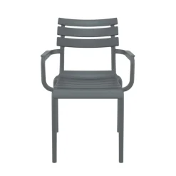 Paris Fauteuil de jardin empilable en polypropylène avec accoudoirs