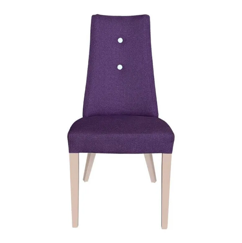 Park Chaise contemporaine en tissu et pieds bois