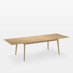Paul Table extensible scandinave en boisavec liseré coloré