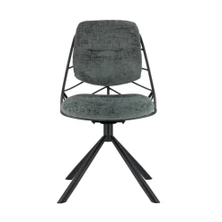 PaulineChaise design confortable pivotante en tissu