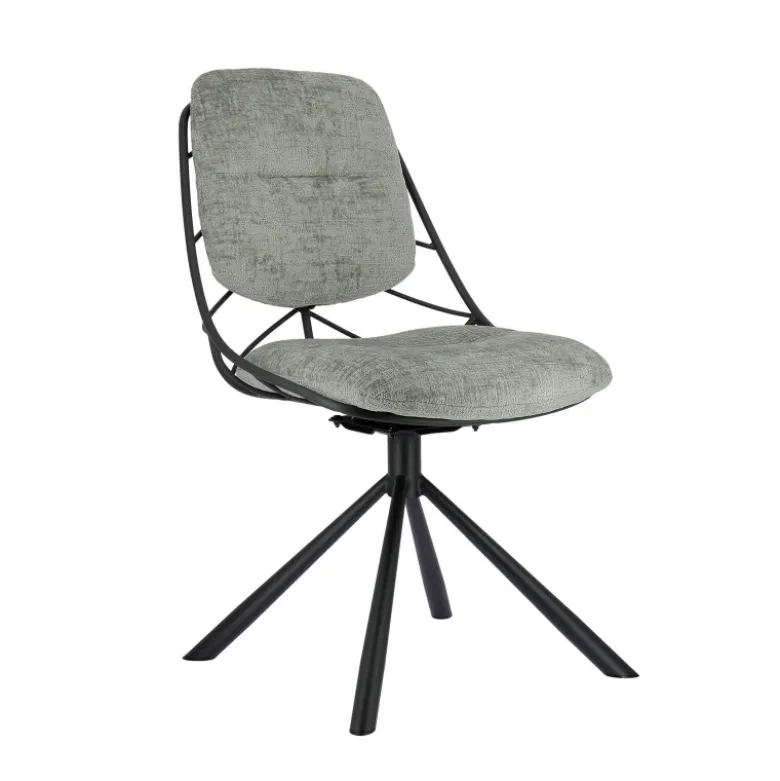 PaulineChaise design confortable pivotante en tissu