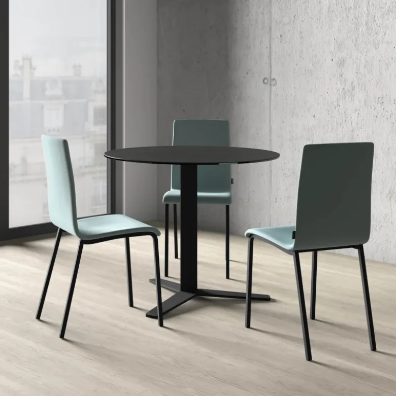 Peliccan Table ronde snack moderne en céramique